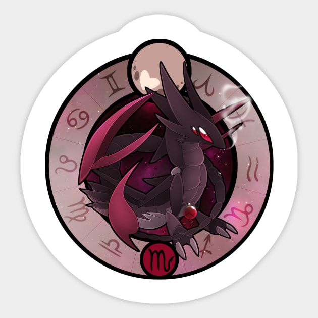 Scorpio Dragon Sticker by FennecSilvestre